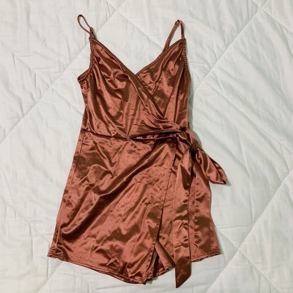 Charlotte Russe Dresses & Skirts - Satin Pink Romper XS